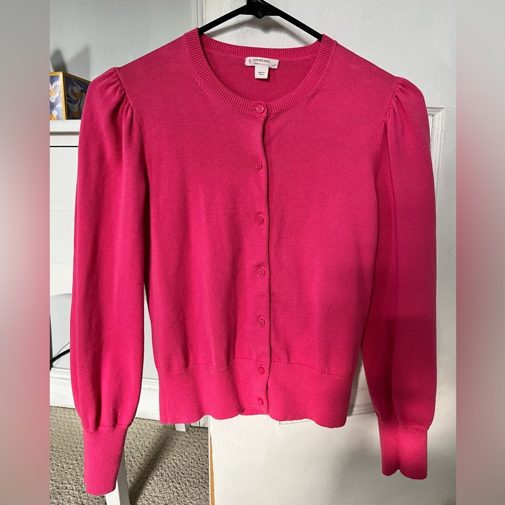 Crewcuts pink cardigan size girl XL